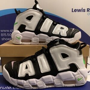 Nike Air More Uptempo Black White Green Women’s Size 9.5
